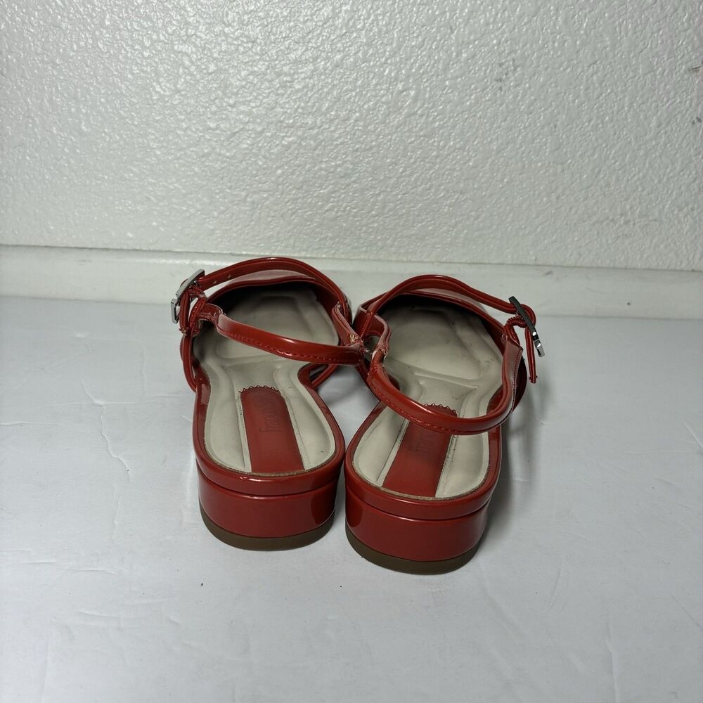Franco Sarto L-DESTIN Shoes Womens Size 8 M Red Slingback Square Toe Flats Dress - Picture 12 of 16